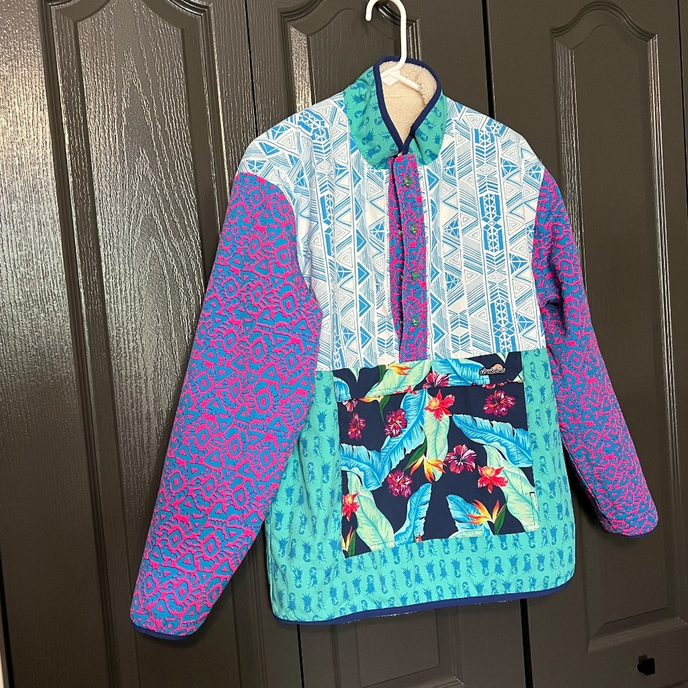 CHUBBIES THE PARTY IN THE FRONT (REVERSIBLE SHERPA) PULLOVER